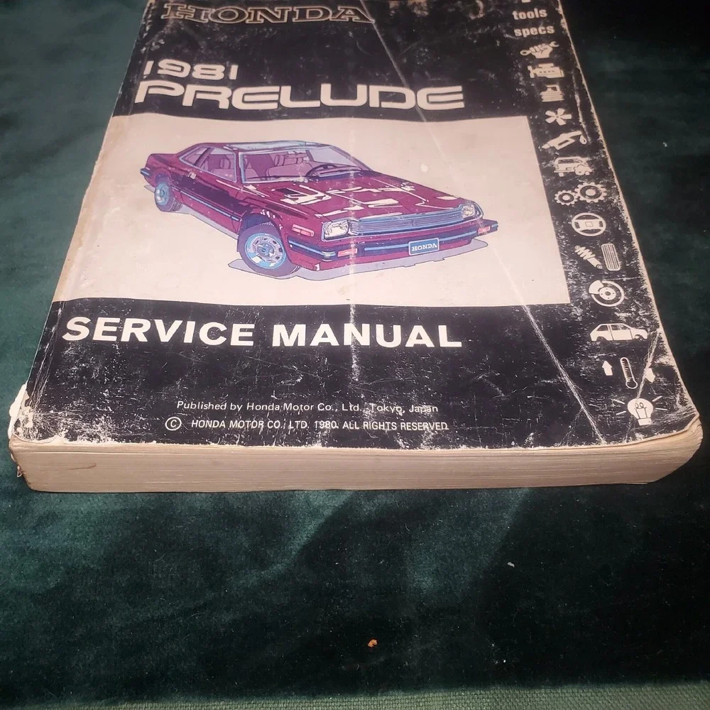 1981 Honda Prelude OEM Service Manual 6169202 Honda Motor Co.‎ Printed In Japan